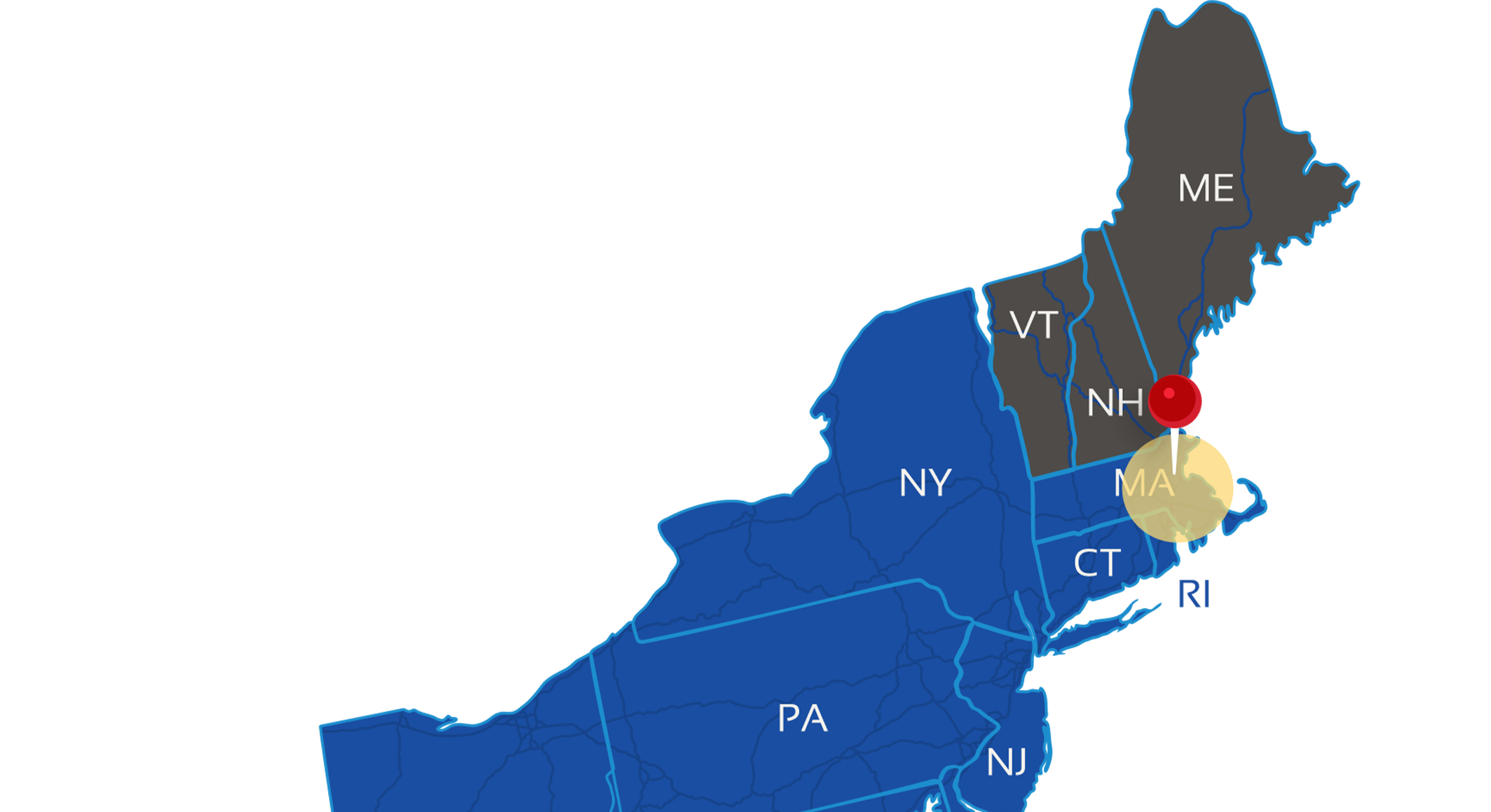 Massachusetts region map